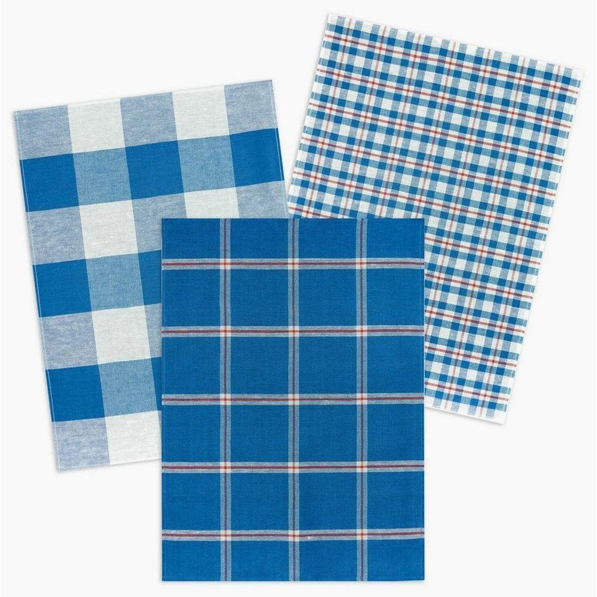Kracht Geschirrtuch Landhaus, 3er Set, Halbleinen — 50 x 70 cm, waschbar