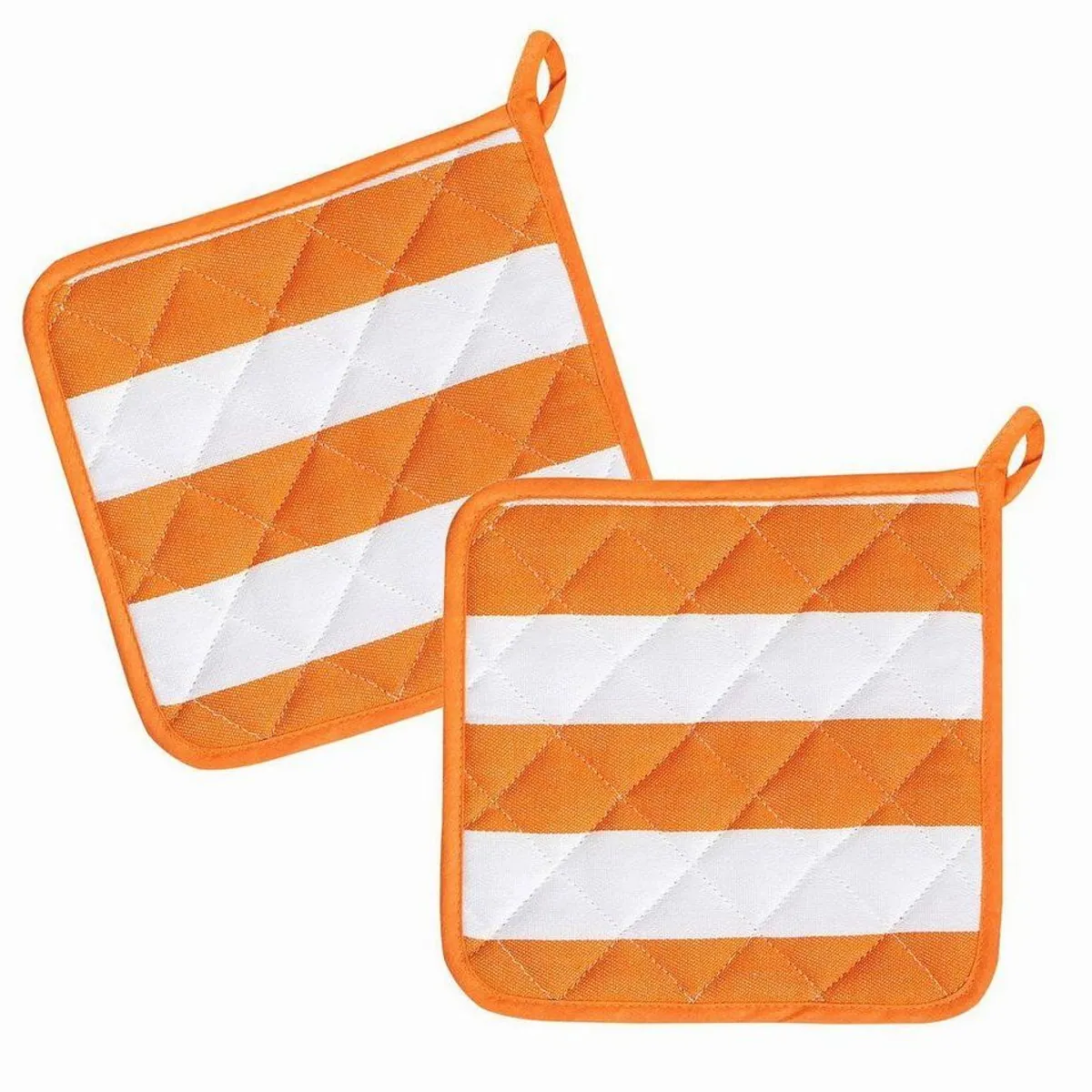 Kracht Topflappen Blockstreifen, 2er Set, wattiert, 22x22 cm