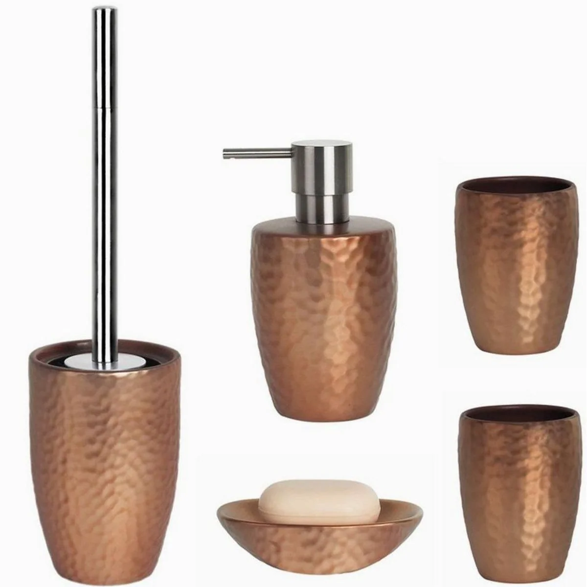 Spirella DARWIN HAMMERED Badaccessoires-Set, elegantes Design, hochwertiges Material, großzügiges Fassungsvermögen