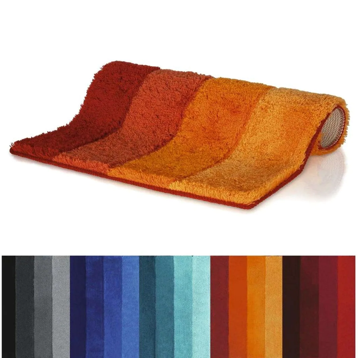 Spirella Badteppich Four, weicher Hochflor, rutschfest, waschbar — 55 x 65 cm