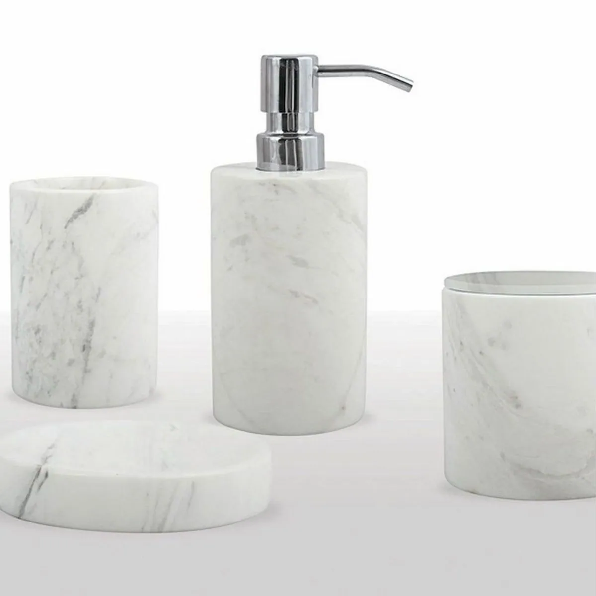Spirella SANA Badaccessoires-Set, aus 100% Marmor, elegantes Design